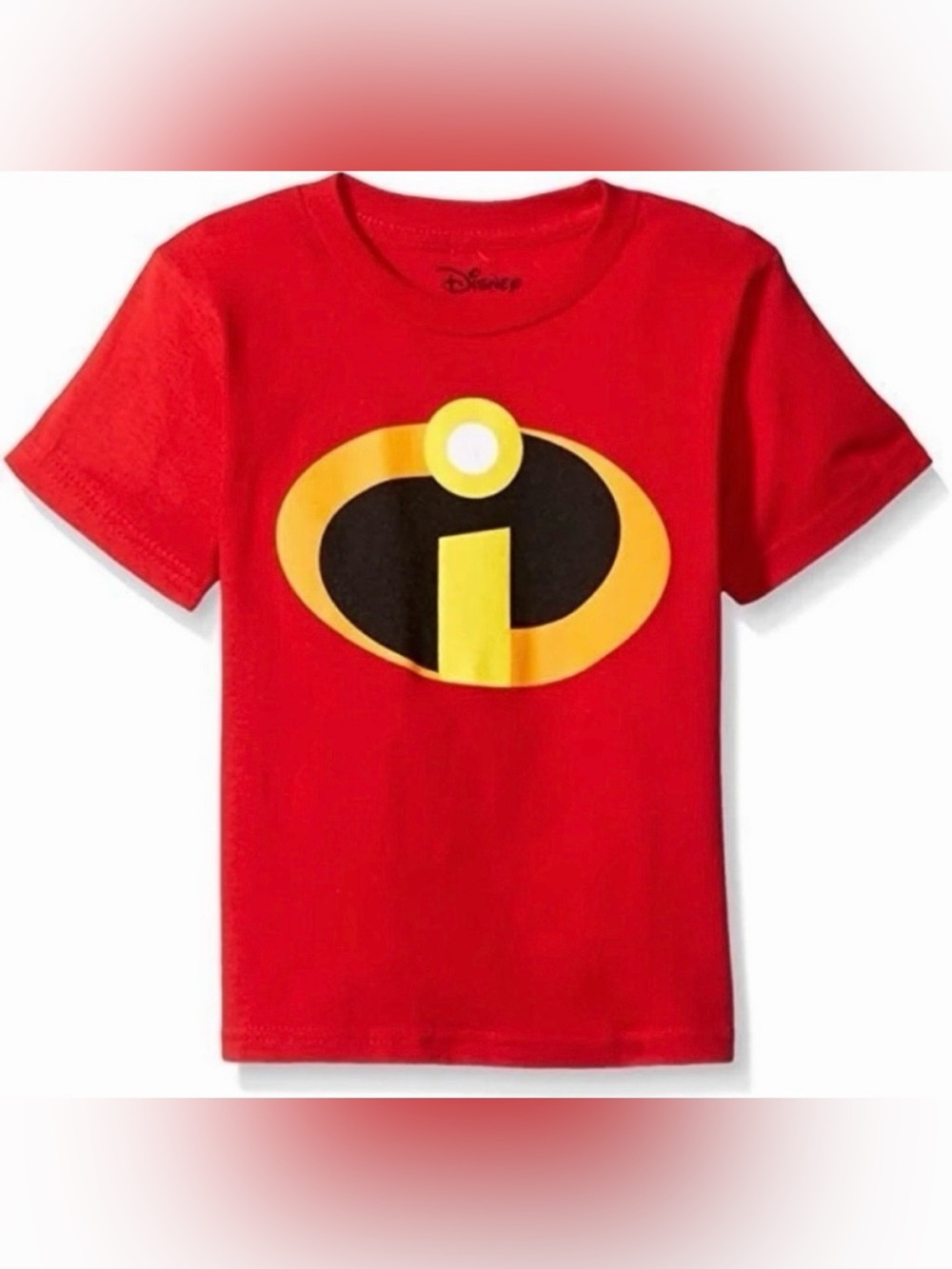 *BRAND NEW* Official Disney Pixar Incredibles Logo Halloween Costume Red T-Shirt